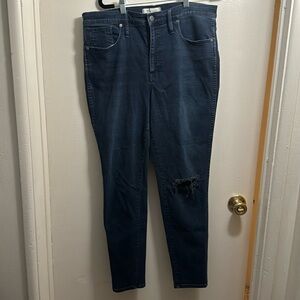 Dark blue high rise Madewell Jean